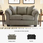 Signature Design by Ashley Darcy Casual Plush Loveseat, Grayish Brown