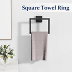 20-Pieces Matte Black Bathroom Hardware Set, 24 Inch Bath Towel Bar Set, Stainless Steel Towel Racks for Bathroom Wall Mounted