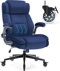 Large High Back Office Chair with Flip Arms- Executive Desk Chair with Locking Wheels, Adjustable Lumbar Support, Ergonomic Breathable Fabric Computer Chair Prevents Cats Scratching