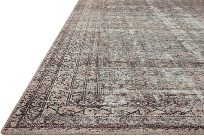 Loloi Amber Lewis Georgie Collection GER-10 Moss/Bark 7'-6" x 9'-6", .19" Pile Height, Area Rug