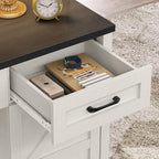 Farmhouse 67" H Executive Desk with Hutch,Office Desks with 5 Drawers, Computer Desk with Storage Cabinet & File Drawers and Charging Station, Wood Workstation for Home Office and Study.(Black).