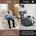 Power Lift Recliner Chair, 350lb Capacity with 8-Point Massage & Heating, USB/Type-C Ports & Cup Holders, Heavy Duty Chenille Recliner for Elderly, Beige