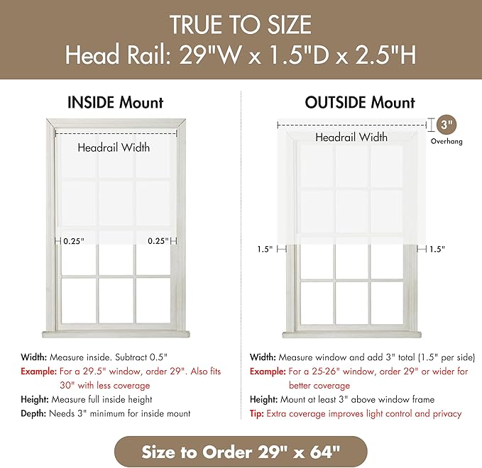 Madison Park Galen Cordless Roman Shade, 29"W x 64"H, Sheen White – Room Darkening, Thermal Insulated, Energy Efficient Window Blind with Subtle Sheen Basketweave Fabric for Privacy