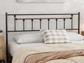 Metal Full Size Headboard, Victorian Farmhouse Style, Easy Assembly, Steel Full Headboard Only for Bedroom - Brown