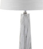 JONATHAN Y JYL1002A Bradley 29" Resin LED Table Lamp Modern Contemporary Glam Bedside Desk Nightstand Lamp for Bedroom Living Room Office College Bookcase LED Bulb Included, White/Black