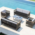 Easy-Going Waterproof Patio Cushion Covers ONLY Cover 27x25x5 inch 4 Pack Replacement Non-Slip Outdoor Seat Cushion Slipcover with Zipper. Black