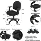 OEF Furnishings Comfort Office Chair, 18"-22", Black