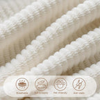 101" Cloud Couch for Bedroom,Boneless Couch with Oversized Chaise,4-Seat Chenille Deep Seat Sofa with 5-Pillows for Living Room,Corduroy Sofa in A Box,Beige