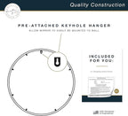 MCS Master & Co. 26in Round Brass Black Mirror, Modern Wall Hanging Large Mirror for Bathroom, Bedroom & Livingroom
