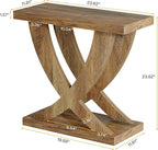 Tribesigns End Table for Living Room with Cross Fishtail Support, Side Table and Farmhouse Accent Furniture for Small Spaces (1)