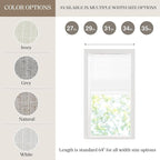Madison Park Kyler Cordless Roman Shades - Single Panel, Lightweight Linen Blend Fabric, Natural Design, Easy Installation, Light Filtering Window Blind, Bedroom, Living Room Decor 31"W x 64"H White