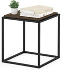 Furinno Moretti Cube Modern Stackable End Table Shelf, Columbia Walnut