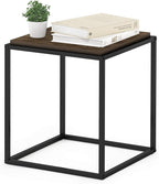 Furinno Moretti Cube Modern Stackable End Table Shelf, Columbia Walnut