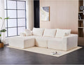 Sidanli 110" Modular Sectional Sofa, Cloud Sectional Couch with L-Shape Chaise, Modern Couch with Deep Seat for Living Room Bedroom, No Assembly Required, Beige (Soft Corduroy Fabric, Left Facing)