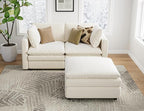 Cloud Couches for Living Room L Shaped Sectional Couch with Ottoman Deep Plush 3 Seats Sofa, Modern Sofa for Bedroom and Apartment