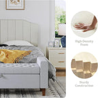 King Size Headboard Only, Velvet Upholstered Headboard King/California King Size Wall Mount and Bed Frame Mount, Featuring High-Density Sponge Padding Easy Assembly Comfort Style-Cream