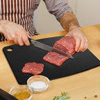 Dishwasher Safe Cutting Boards for Kitchen - Extra Large Composite Wood Cutting Boards - Thin, BPA Free & Eco-Friendly Chopping Board (18 x 12 Inch, Slate Black)