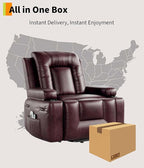 GarveeHome Power Lift Recliner Chair - Heat and Massage, Adjustable Back and Legs, PU Leather Electric Lift Chair Designed for The Elderly and People with Mobility impaired