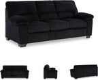 Signature Design by Ashley SimpleJoy Modern Sofa for Living Room, Black