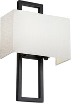 Possini Euro Design Modena Modern Wall Light Sconces Set of 2 Black Hardwired 9 1/2" Fixture Shimmery Silvery Faux Silk Half Shade for Bedroom Bathroom Vanity Living Room Home Hallway Dining House