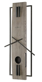Howard Miller Harwood III Wall Clock, Gray Finish Analog Display Battery-Powered Quartz Movement, Black Pendulum Bob Battery Powered Wall Mount Best for Home Decor, Office & Dinning Room