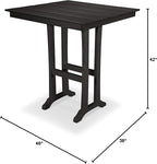 POLYWOOD Farmhouse Bartable Black - 42" Bar Height Outdoor Bistro Table - Heavy Duty HDPE Patio Furniture - Modern Farmhouse Style Bar High Top Table for Deck, Garden & Poolside