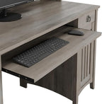 Bush Furniture Salinas Computer Desk with Hutch | Study Table with Drawers, Cabinets & Pullout Keyboard/Laptop Tray | Modern Home Office Desk in Driftwood Gray | Work Desk with Storage