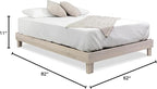 Solid Hardwood Platform Bed Frame with Slats, Quality Crafted in Pennsylvania, USA from Poplar by Mennonite Artisans, No Box Spring Needed, Easy Assembly