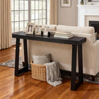 VEVOR 46 in Console Table, Modern Desk Behind The Couch, Wooden Rectangle Entrance Desk, Narrow Long Sofa Table Accent Stand for Hallway, Bedroom, Living Room, Foyer, Easy Assembly, Black
