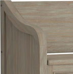 SIMPLIHOME Connaught SOLID WOOD 42 inch Wide Traditional Entryway Storage Bench in Distressed Grey for the Living Room, Entryway and Family Room