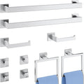 10-Piece Bathroom Hardware Accessories Set, 16 Inch SUS304 Stainless Steel Towel Bar Set, Wall Mounted Bathroom Towel Holders, Towel Hooks with Toilet Paper Holder