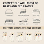 EGOHOME 14 Inch Twin Memory Foam Mattress for Back Pain, Cooling Copper Gel Bed in a Box, Foam Made in USA, CertiPUR-US Certified, Therapeutic Medium Firm, Daybed 38x75x14 Black