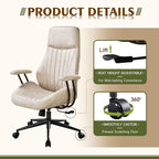 High Back Office Chair,Modern Swivel Office Chair,Brown Suede Fabric Gaming Chair,Height Adjustable Home Office Desk Chair with Lumbar Support
