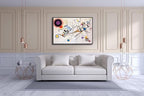 Wieco Art Large Framed Canvas Wall Art Wassily Kandinsky Composition VIII Picture Print of Famous Paintings Abstract Canvas Prints for Living Room Home Decor Wall Decorations