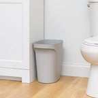 IRIS USA Small Trash Can Wastebasket with Handle, 6 Gallon / 24 Quart, 3-Pack, for Bathroom, Office, Bedroom, Under Sink, Kitchen, Garbage - Gray