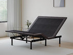 Queen Adjustable Bed Base Frame,Electric Bed with Head and Foot Incline,Soft Cover & Zero Gravity & Wireless Remote with Backlight, 80"×60"×12",Black