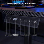 71 Inch L Shaped Standing Desk Adjustable Height,Gaming Electric Corner Standing Desk, Sit Stand Computer Table with Reversiable Splice Board, Black Carbon