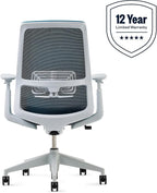 Haworth Soji Office Chair with Ergonomic Adjustments and Lumbar Support, Flexible Mesh Back (Ocean)
