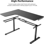 EUREKA ERGONOMIC L Shaped Gaming Desk, 60 Inch L60 Home Office Corner PC Computer Gamer Table Large Writing Workstation Gifts w Mouse Pad Cable Management, Space Saving, Easy to Assemble, Left, Black