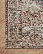 Loloi Amber Lewis Georgie Collection GER-04 Teal/Antique 2'-6" x 9'-6", .19" Pile Height, Runner Rug