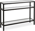 Henn&Hart 42" Wide Rectangular Console Table in Blackened Bronze, Entryway Table, Accent Table for Living Room, Hallway