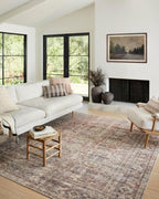 Loloi Amber Lewis Georgie Collection GER-06 Bordeaux/Antique 2'-6" x 9'-6", .19" Pile Height, Runner Rug