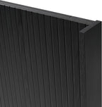KEIKI Wooden King Size Headboard Only, 80.2" Wide Farmhouse Headboards with Wall Mounted Fluted Panel & Wingback for Bedroom, Black Oak