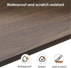 Need 63 Inch Large Computer Desk - Modern Simple Style Home Office Gaming Desk, Basic Writing Table for Study Student, Black Metal Frame, Walnut
