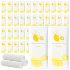 Moist Cotton Towel Bulk Moist Towelettes Individually Wrapped,White Towel Services,Refreshment Pre Moistened Towels for Dentist Travel Sport Party Hotel 100,Lemon