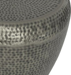 SIMPLIHOME Preston Modern Industrial 22 inch Wide Metal Metal Side Table in Antique Silver , Fully Assembled for the Living Room and Bedroom