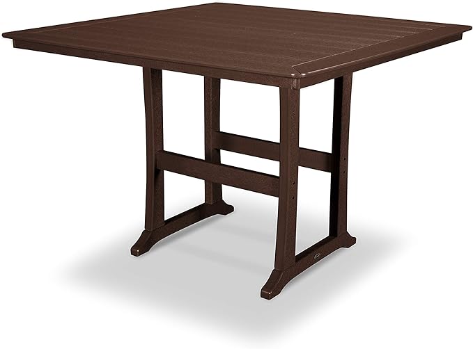POLYWOOD® Nautical Trestle 59" Bar Table in Mahogany