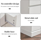 White Bedroom Dresser Modern 6 Drawers Dressers Wood Organizer Wide Dresser & Chest of Drawers Storage for Living Room, Entryway, Hallway