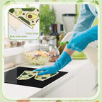 10 Pack Swedish Dishcloths for Kitchen- Reusable Paper Towels Washable Swedish Cloths Fruit Prints Dish Wipes with Adhesive Clips- Super Absorbent Fast Drying Kitchen Sponge for Cleaning Dishes