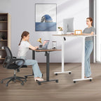 farexon Large Electric Standing Desk 63x24 Inch, Dual-Beam Frame Height Adjustable Computer Desk with Lockable Wheels & Mouse Pad, Multifunctional Sit Stand Desk for Home Office – Black